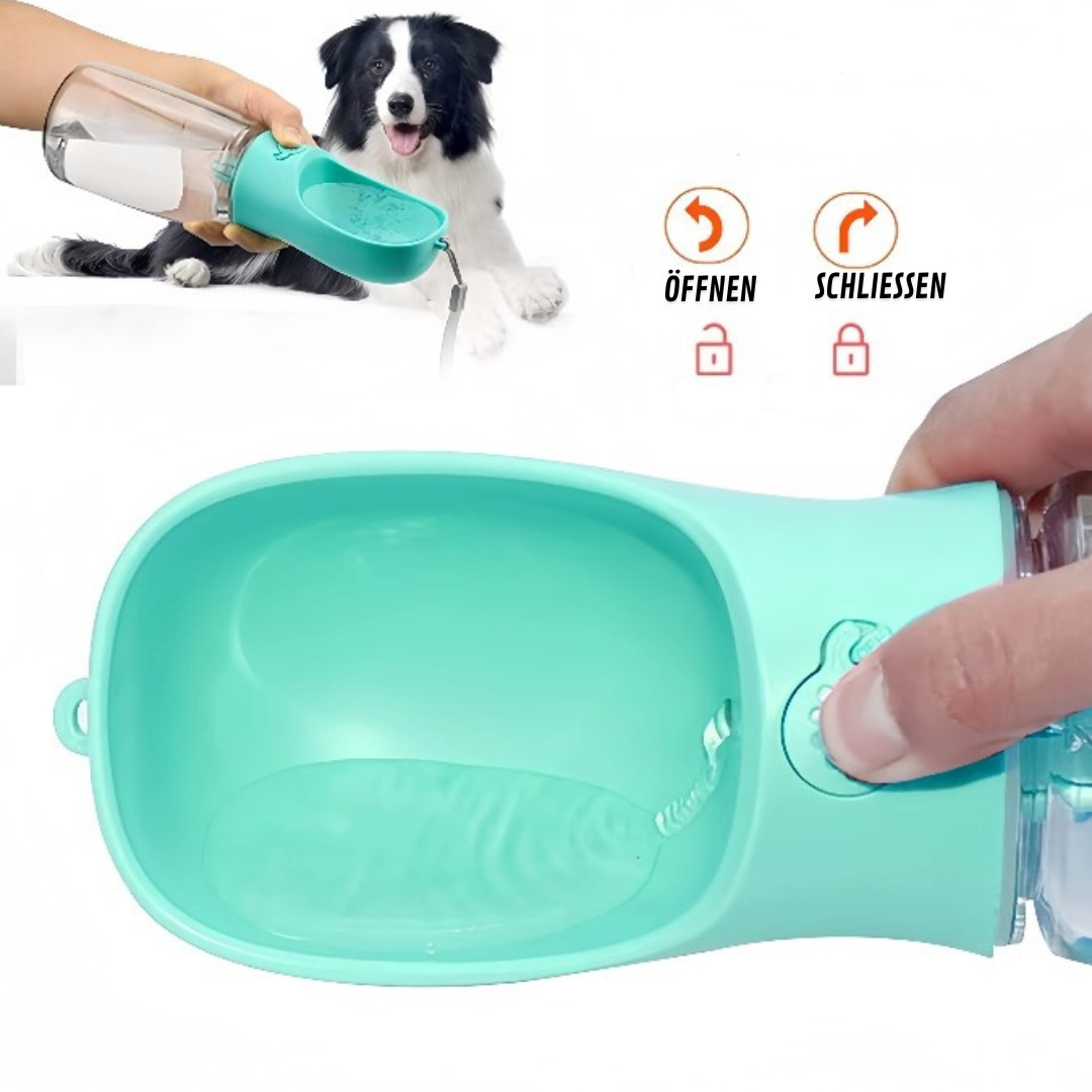 Fellkönige - Tragbare Wasserflasche mit Futternapf